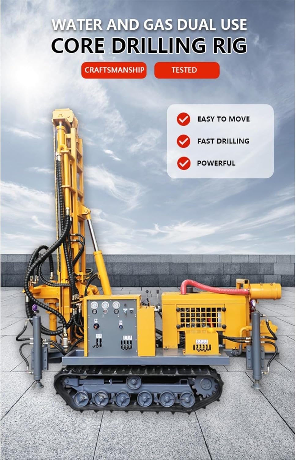 buy water well drilling rig,dual power well drilling machine reviews,best pneumatic water well drill,water well drilling rig pros cons,heavy duty borehole drilling machine worth it,water air well drilling rig vs alternatives unboxing and complete package contents