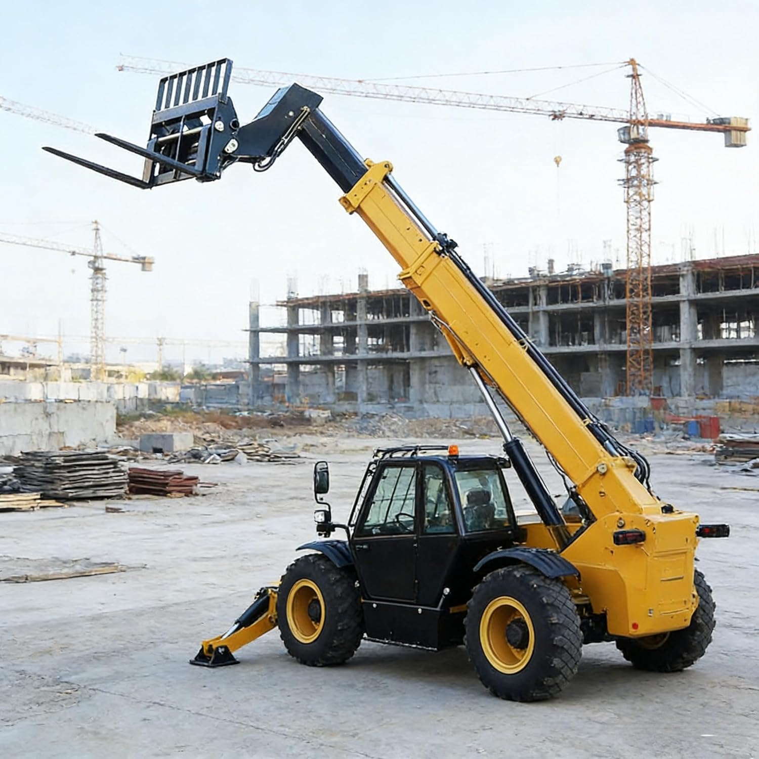 heavy duty telescopic forklift,best telescopic handler for construction,telescopic forklift pros cons,should I buy a telescopic forklift,telescopic handler vs traditional forklift,heavy duty telehandler worth buying - detailed features and technical specifications