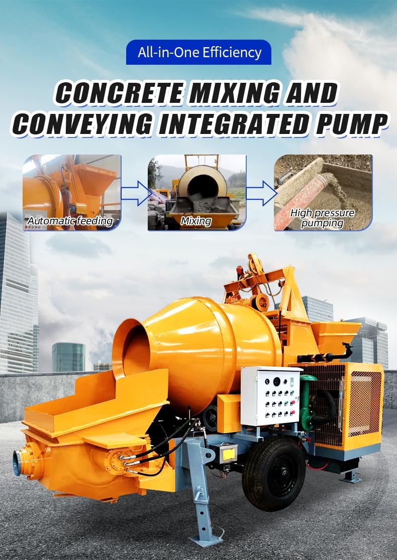 portable concrete mixer pump,should I buy a portable concrete mixer pump,portable concrete mixer pump pros cons,best concrete mixer pump for slabs,concrete mixer pump vs truck,hydraulic cement mixing and pumping machine unboxing and complete package contents