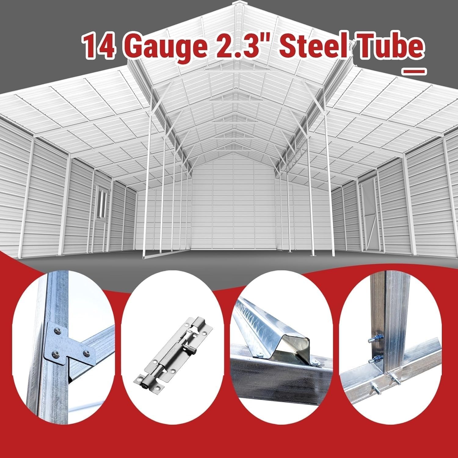 42x30 metal barn garage,42x30 metal barn garage pros cons,42x30 barn garage vs pole barn,Yuntu Rapid Drive barn garage review,heavy duty metal storage shed for RV,best metal barn garage for farm tools performance testing and real-world results