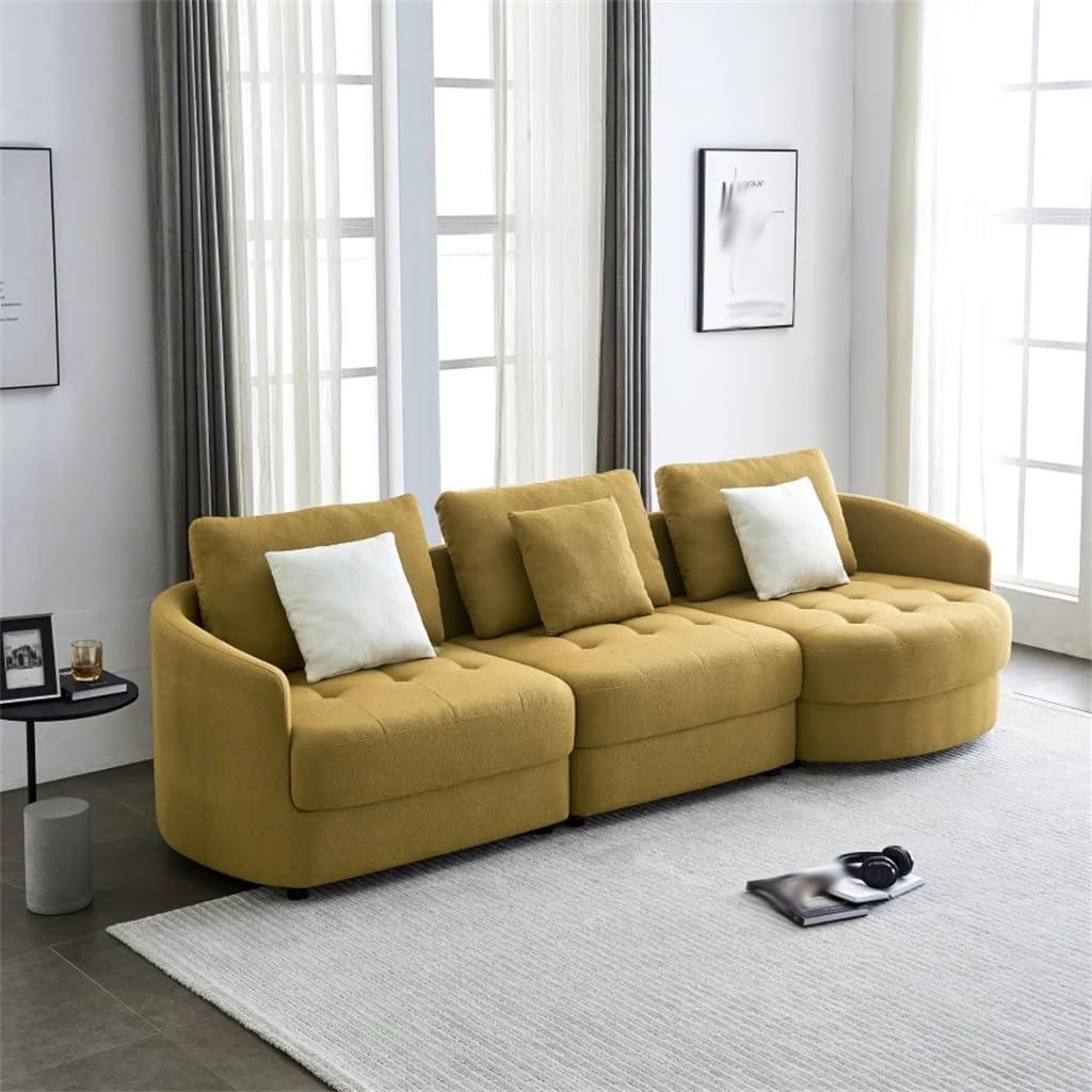 DUYHBAWRS 113 Fabric Sofa Review: Pros & Cons Worth Buying? 2 DUYHBAWRS 113 Fabric Sofa review,113 Fabric Sofa review and rating,DUYHBAWRS couch review honest opinion,mid century L-shape couch review pros cons,teddy fabric sofa review verdict,DUYHBAWRS sectional sofa review worth buying unboxing and complete package contents