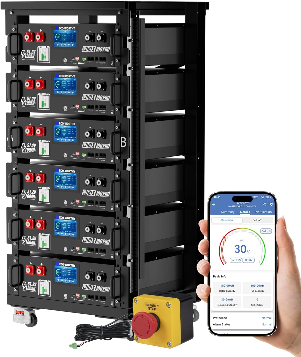 ECO-WORTHY 48V 100Ah Pro review, ECO-WORTHY server rack battery pros cons, ECO-WORTHY 48V battery vs alternatives, should I buy ECO-WORTHY LiFePO4 battery, ECO-WORTHY low temperature charging battery, best server rack solar battery - detailed features and technical specifications