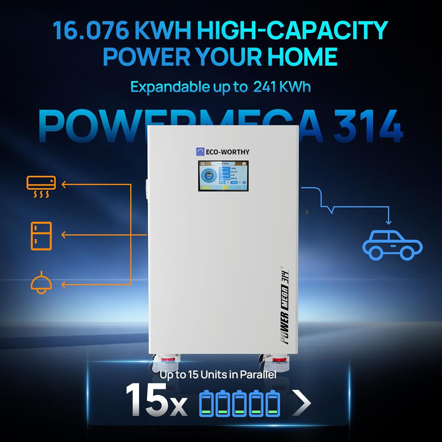 Step-by-step guide for ECO-WORTHY Powermega 48V 314Ah review,48V 314Ah LiFePO4 battery pros cons,ECO-WORTHY Powermega active balancing BMS,off-grid solar battery with fire protection,should I buy ECO-WORTHY 48V battery,best home backup battery 2025 - complete tutorial