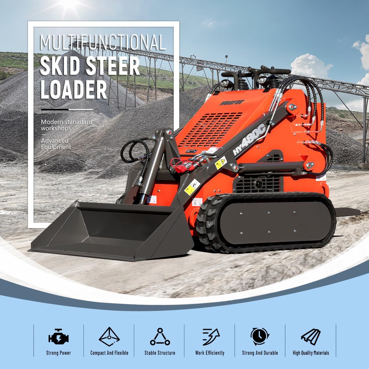 Step-by-step guide for HY480C mini skid steer review,should I buy HY480C mini skid steer,HUAYEE HY480C pros cons,HY480C mini skid steer vs alternatives,best mini skid steer for the money,HY480C tracked loader worth buying - complete tutorial