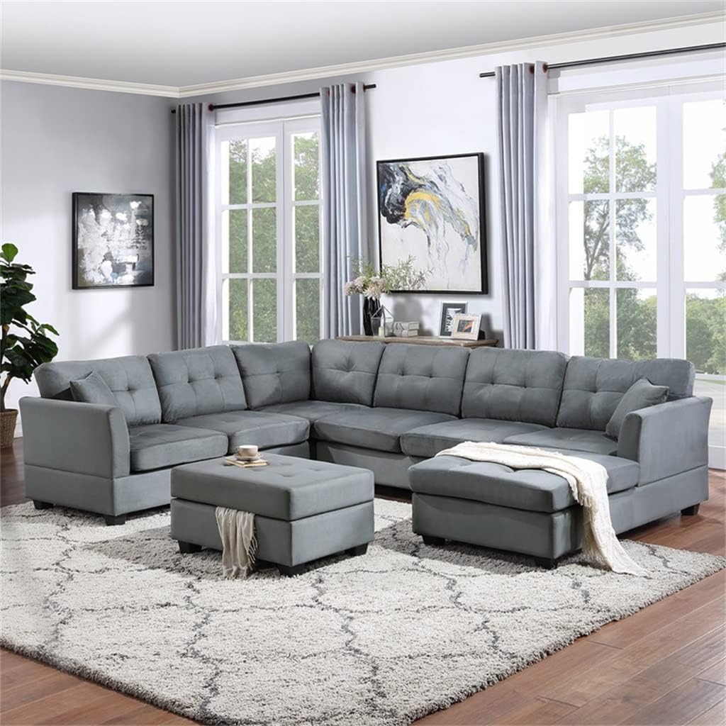 U-Style sectional sofa review,u-style upholstery sofa review and rating,is u-style sectional sofa worth buying,u-style sectional sofa review pros cons,u-style sectional sofa review honest opinion,HSIJYGX u-style sectional sofa review verdict unboxing and complete package contents