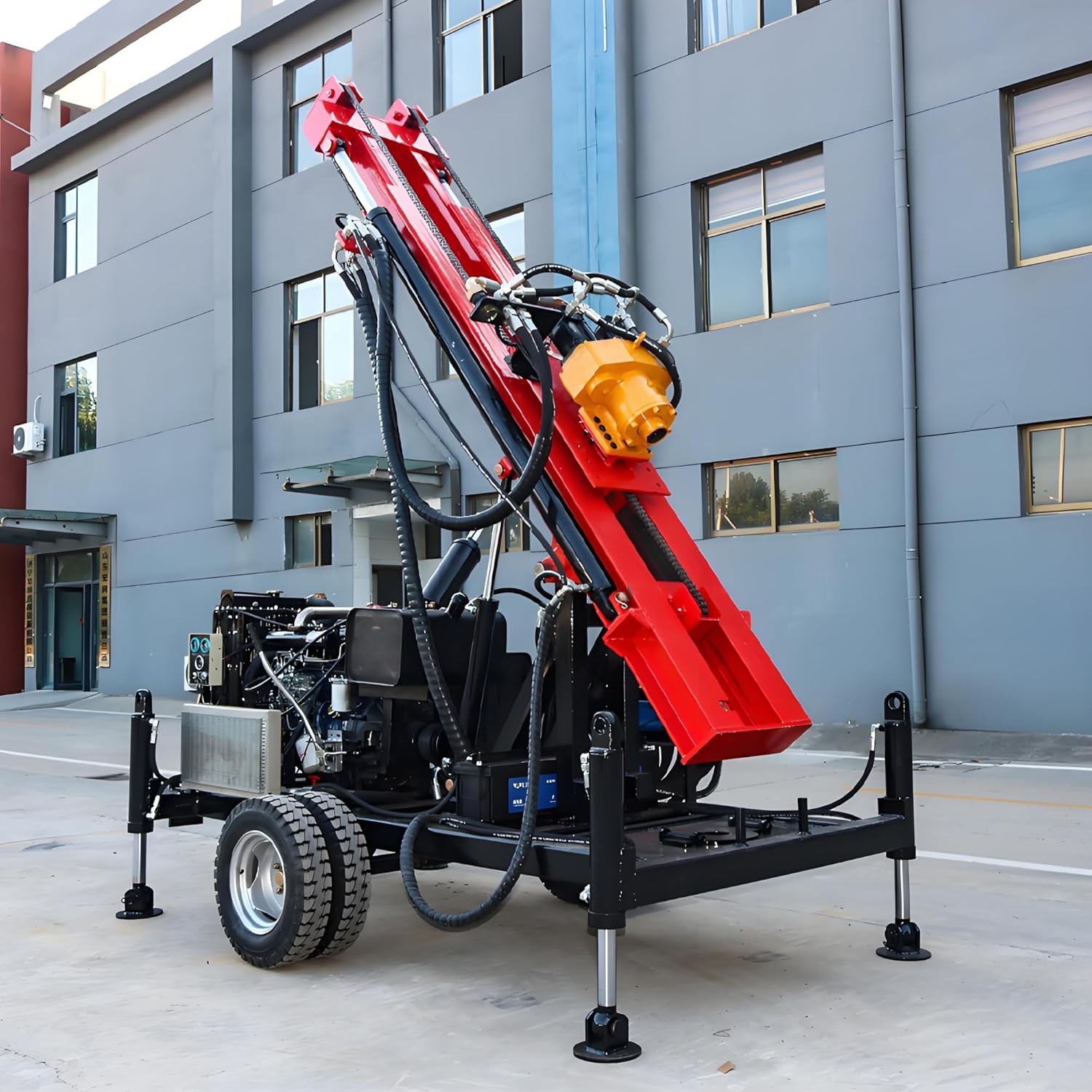 hydraulic water well drilling rig,should I buy a water well drill,compact borehole drilling machine vs alternatives,hydraulic well drill pros cons,best water well drilling rig,portable well drilling rig worth buying unboxing and complete package contents